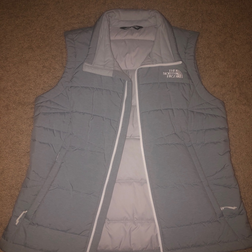Gray north face vest